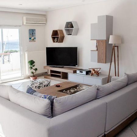 Luxury Seaview Apartment By The Sea Saronida المظهر الخارجي الصورة